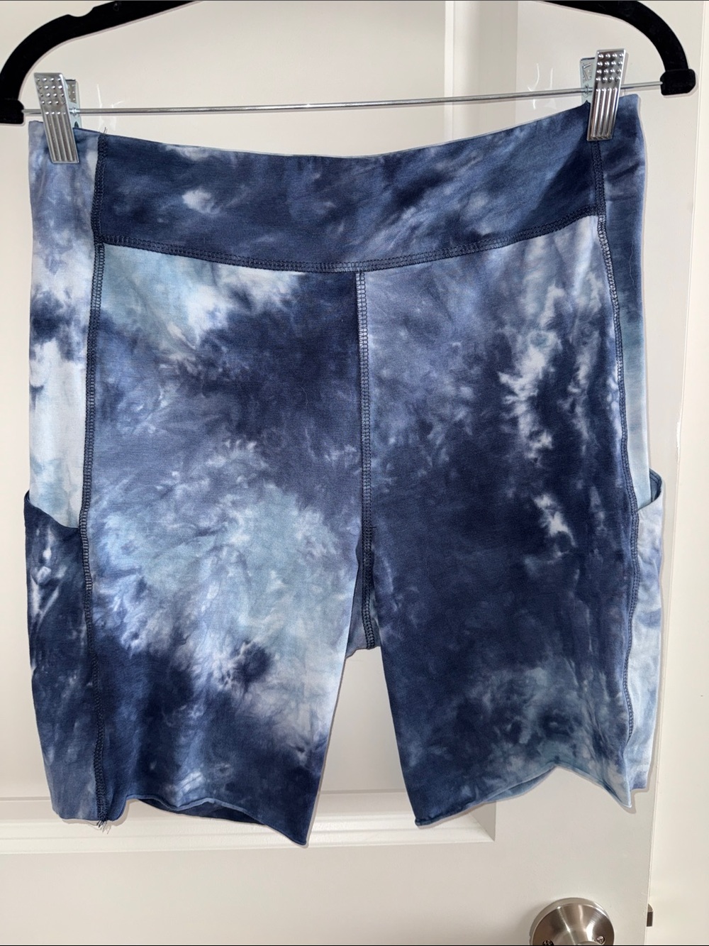 Hem & Thread Navy Tie-Dye Bike Shorts